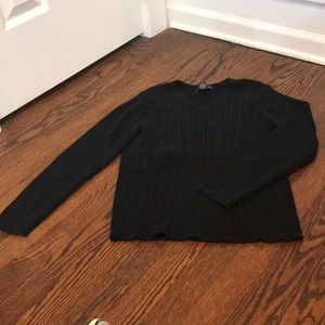 Karen Scott Black V neck sweater